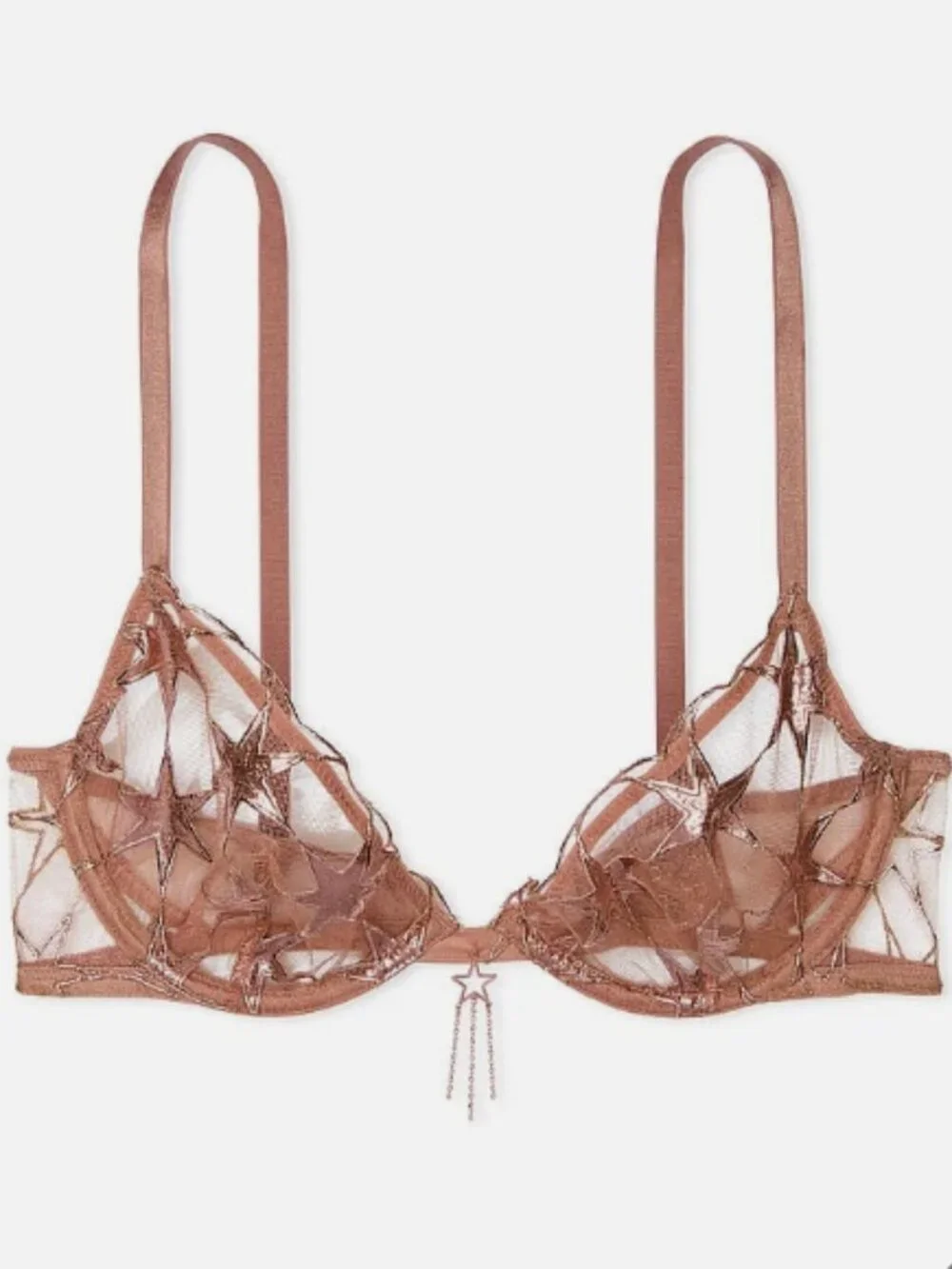Victoria's Secret Very Sexy Sheer Bra 34D Women Stardust New VS Underwire